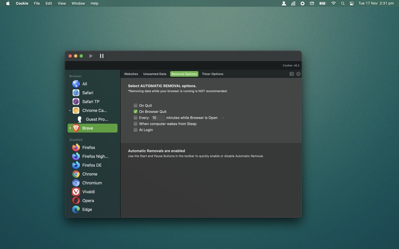Cookie screenshot 3