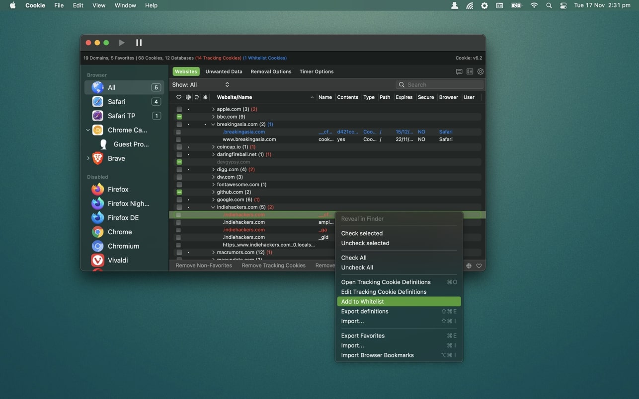 Cookie screenshot 4