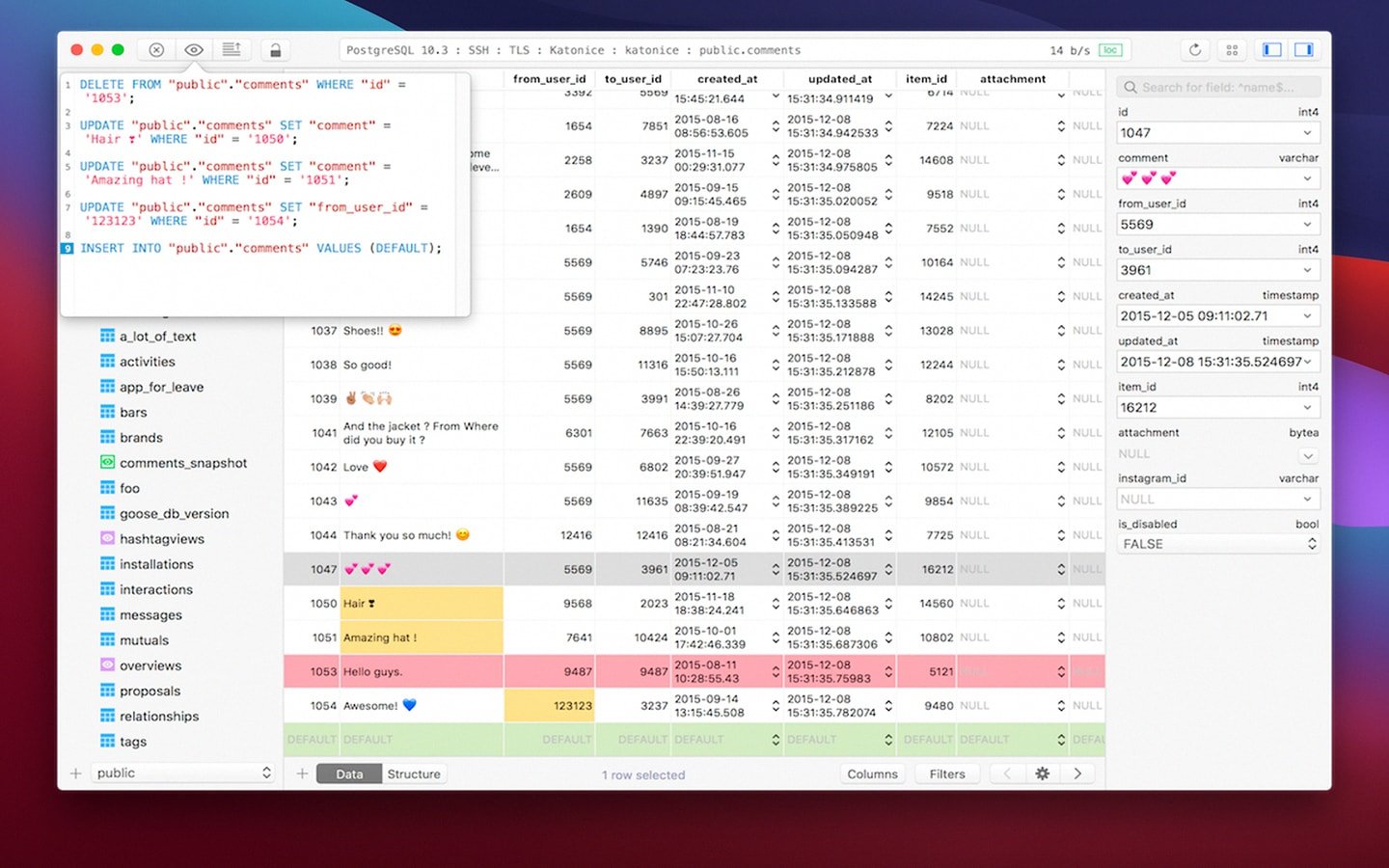 TablePlus screenshot 4