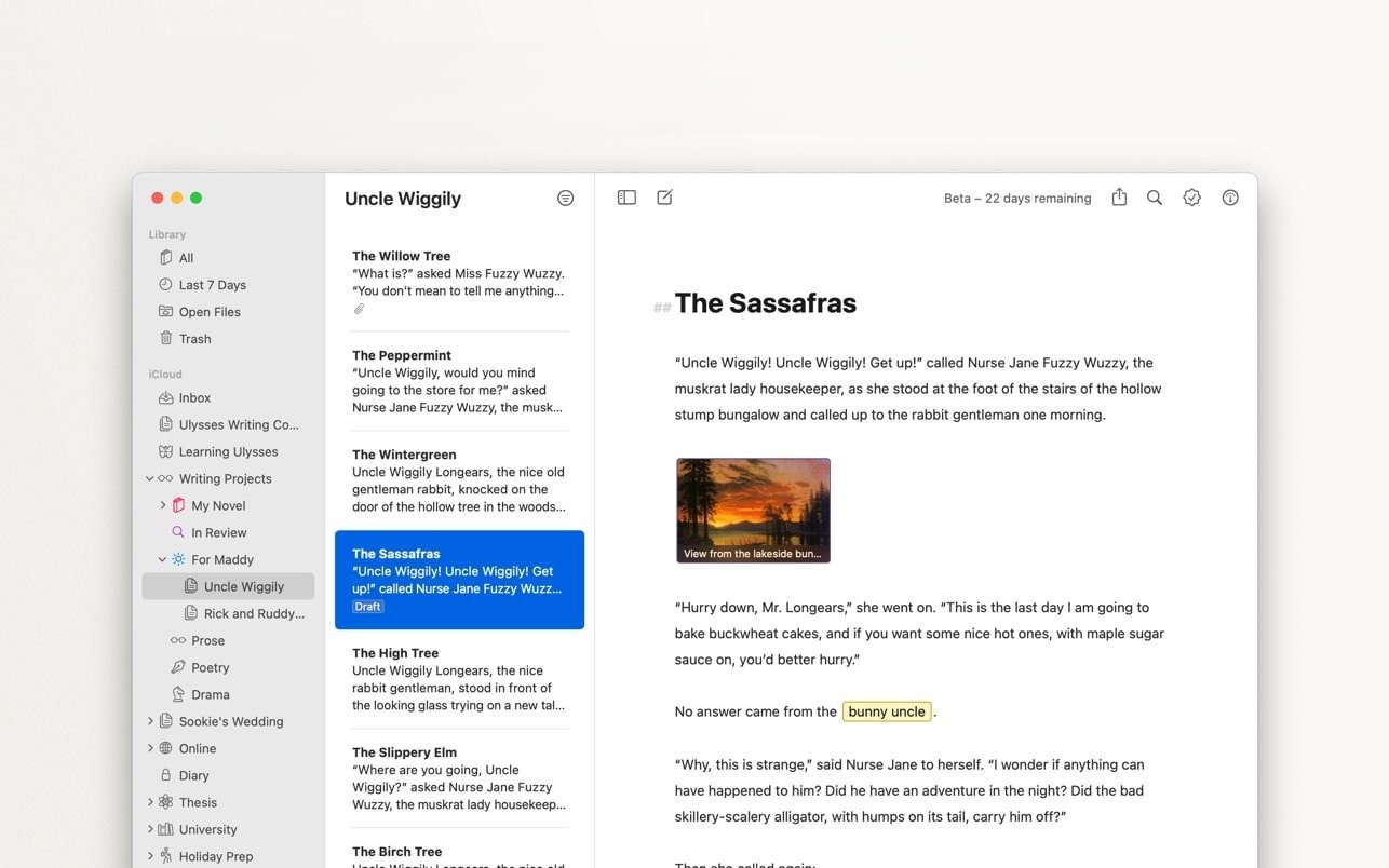 Ulysses screenshot 1